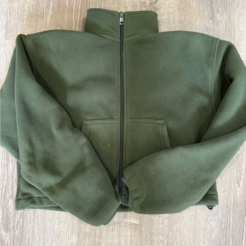 SOLD Aritzia TNA Olive Green Fleece Jacket